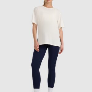 4F T-shirt oversize z modalem damski - biały