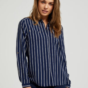 0f06753c25703d8a7a6faa16c3d8f0f2e29d1c47 Koszula w paski z kieszeniami granatowa