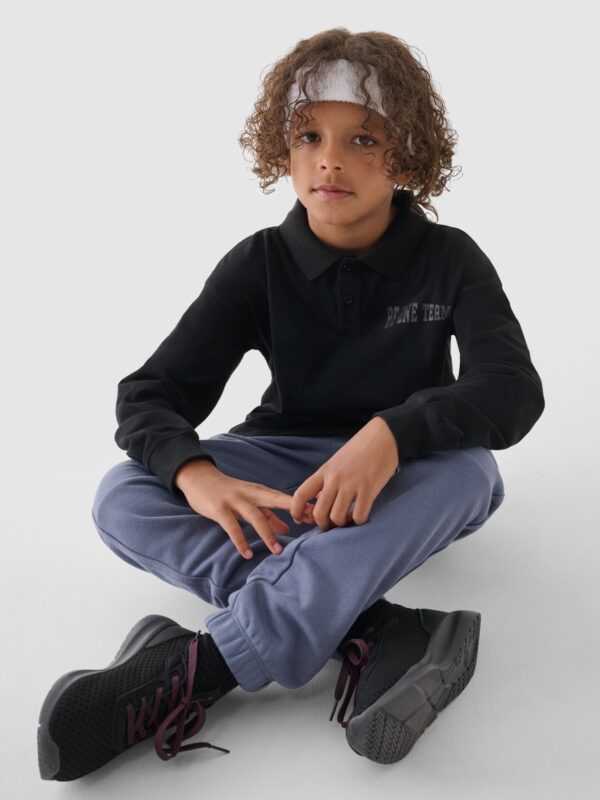 4F Longsleeve oversize chłopięcy - czarny 122 (6-7 lat)