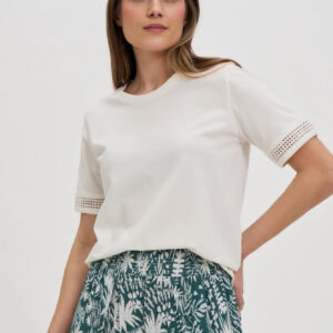 Bluzka z krótkimi rękawami biała