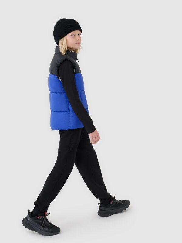 4F Bezrękawnik puchowy z wypełnieniem syntetycznym chłopięcy - niebieski 152 (11-12 lat)