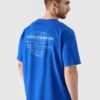 4F T-shirt oversize z nadrukiem męski - niebieski