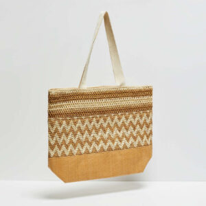 Pleciona torba beżowa