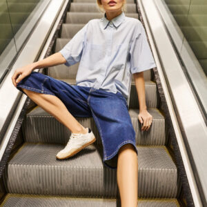 Jeansowe bermudy niebieskie