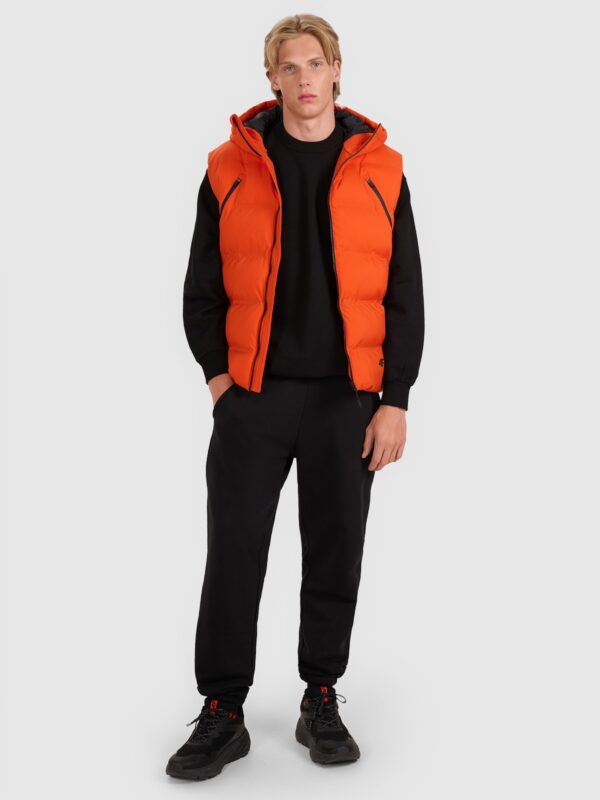 4F Bezrękawnik puchowy z wypełnieniem syntetycznym męski - pomarańczowy