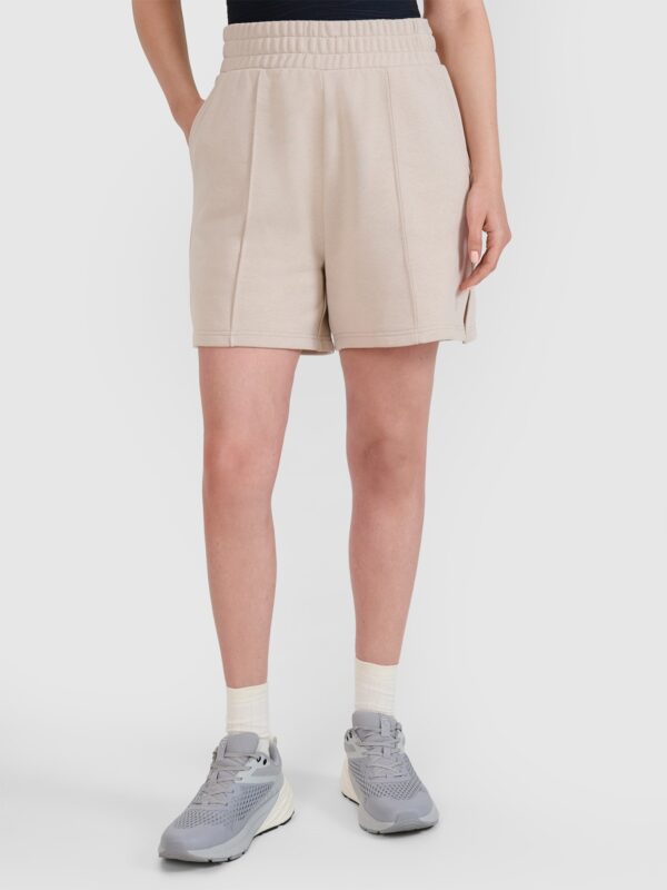 4F Spodenki dresowe damskie - beżowe