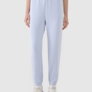 4F Spodnie dresowe joggery z modalem damskie - niebieskie