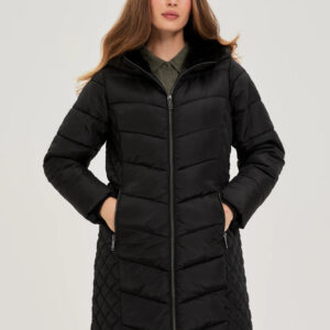 Kurtka z ocieplanym kapturem czarna