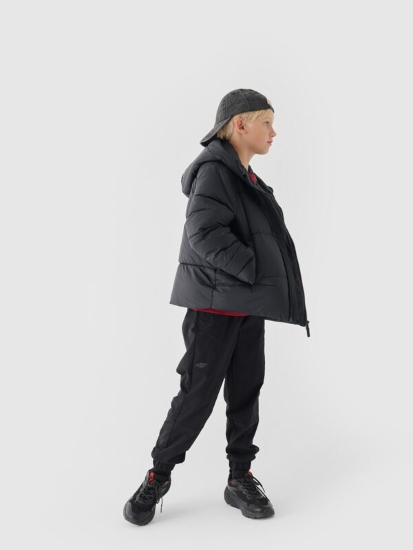 4F Kurtka puchowa z wypełnieniem syntetycznym chłopięca - czarna 128 (7-8 lat)