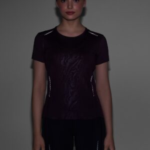 4F Koszulka do biegania szybkoschnąca damska - fioletowa