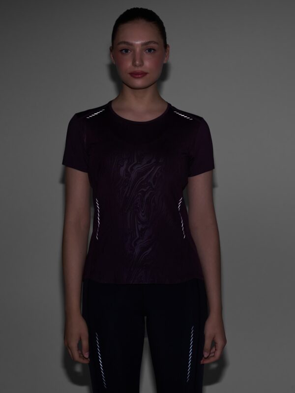 4F Koszulka do biegania szybkoschnąca damska - fioletowa