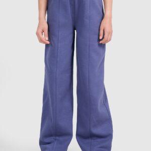 4F Spodnie dresowe z szerokimi nogawkami dziewczęce - granatowe 128 (7-8 lat)