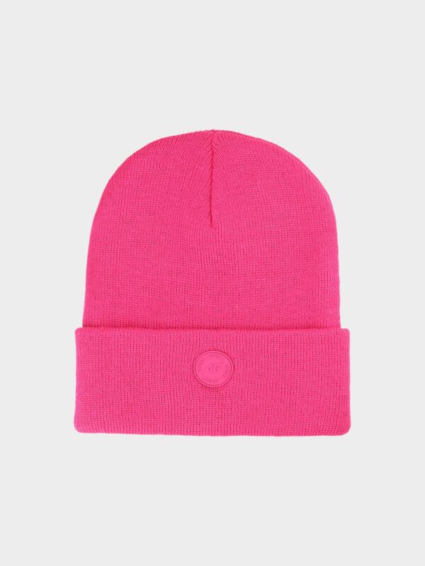 4F Czapka zimowa dziecięca - różowa