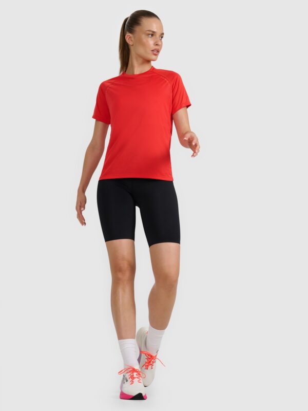 1419f4eaf1cd6825ea3ee59f5cc341245593d78f 4F Koszulka do biegania regular szybkoschnąca damska - czerwona