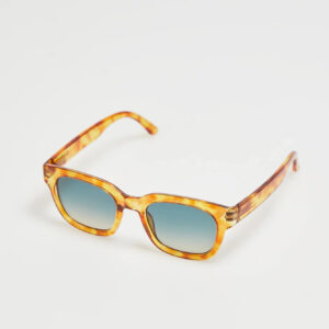 Wąskie brązowe okulary