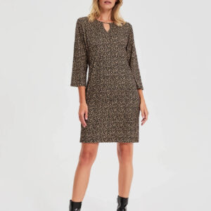 Sukienka w drobny wzór czarna