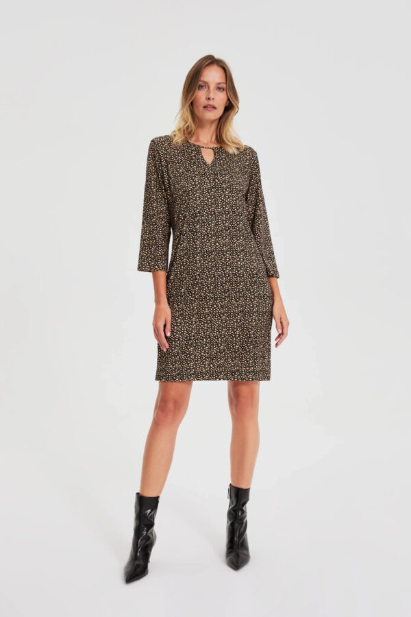 Sukienka w drobny wzór czarna