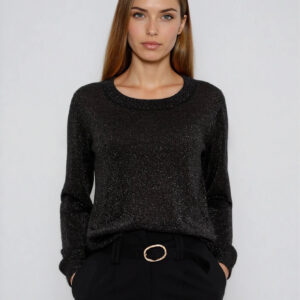 Sweter z wiskozy czarny