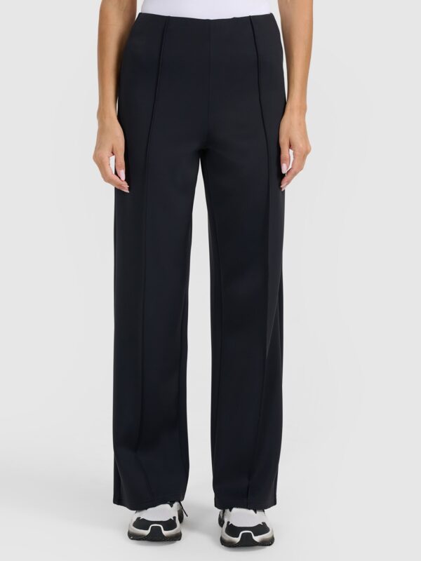 4F Spodnie dresowe z prostymi nogawkami damskie - czarne