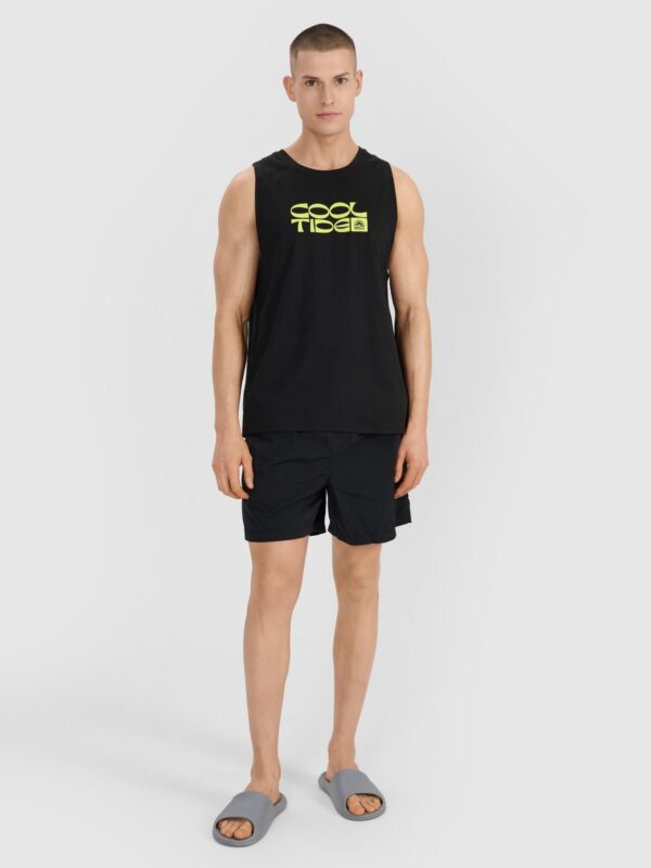 4F Tank top regular męski - czarny