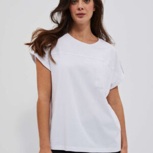 T-shirt z kieszonką biały