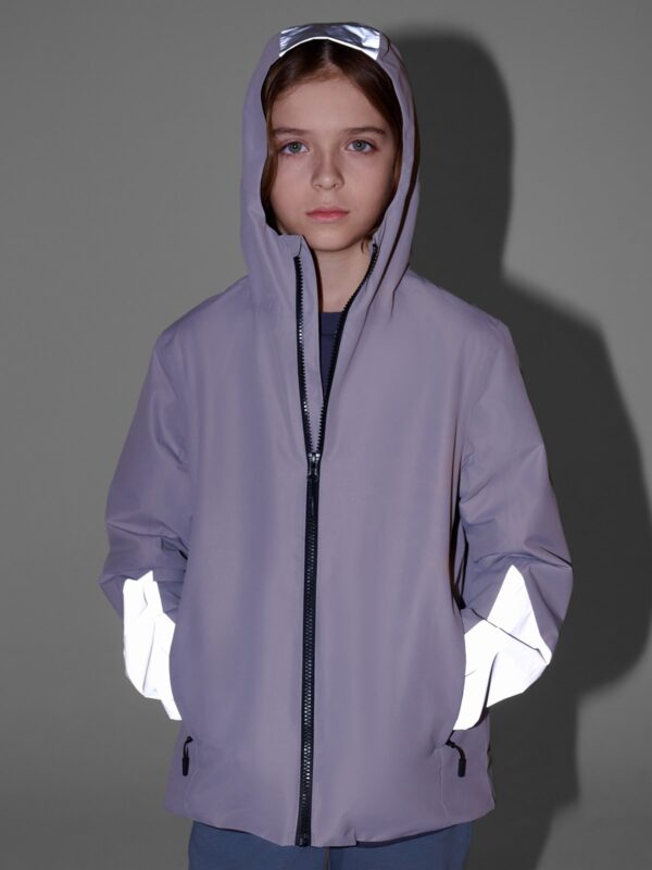4F Kurtka przejściowa membrana 5000 dziecięca - szara 146 (10-11 lat)