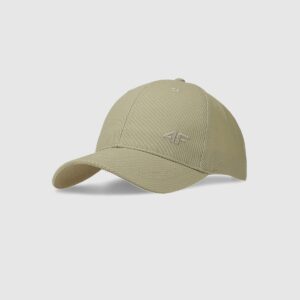 4F Czapka z daszkiem strapback uniseks - beżowa