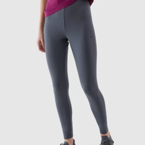 4F Legginsy dzianinowe damskie - szare