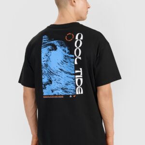 4F T-shirt oversize z nadrukiem męski - czarny