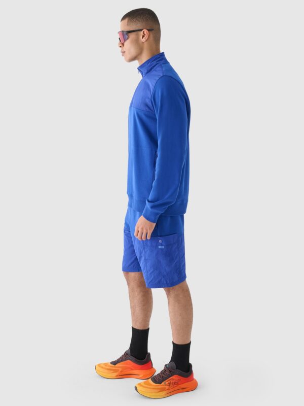 4F Bluza dresowa nierozpinana bez kaptura męska - niebieska
