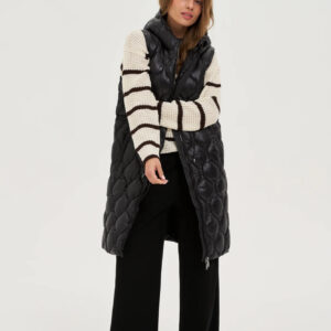 Pikowana kamizelka czarna