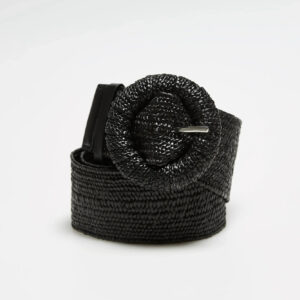 Pleciony pasek czarny