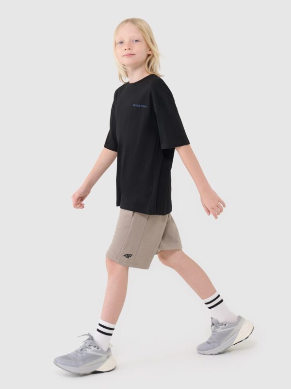 4F Spodenki dresowe chłopięce - beżowe 122 (6-7 lat)