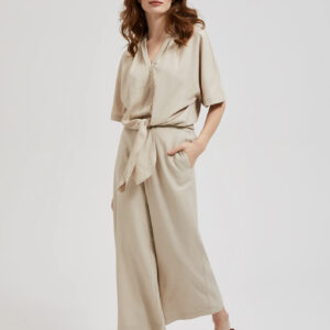 17c793fb56cb39646c9ea03d0c8755faad72e4c9 Lniane spodnie kuloty beżowe