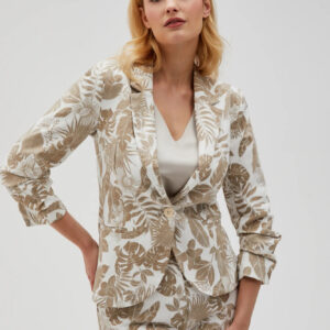 18333bbbddf8ecccaf59d20ff2800ed7a005b5b8 Marynarka z wzorem beżowa