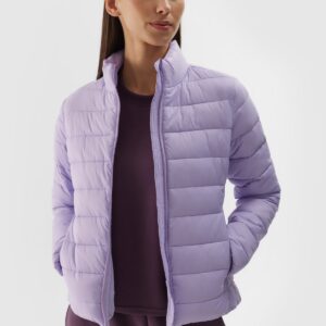 4F Kurtka puchowa z wypełnieniem z recyklingu damska - fioletowa