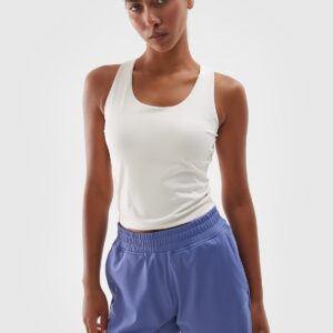 19b41cf8f19d83073cb578caa2a9b3f9c03e9e07 4F Top treningowy szybkoschnący damski - beżowy