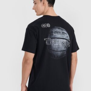 4F T-shirt oversize z nadrukiem męski - czarny