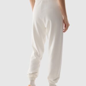 4F Spodnie dresowe joggery damskie - białe