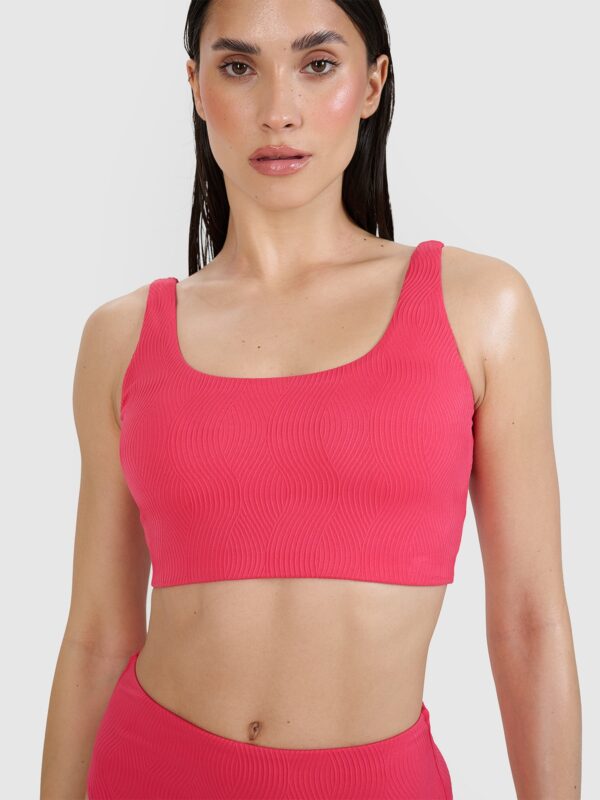 4F Góra od bikini damska - różowa