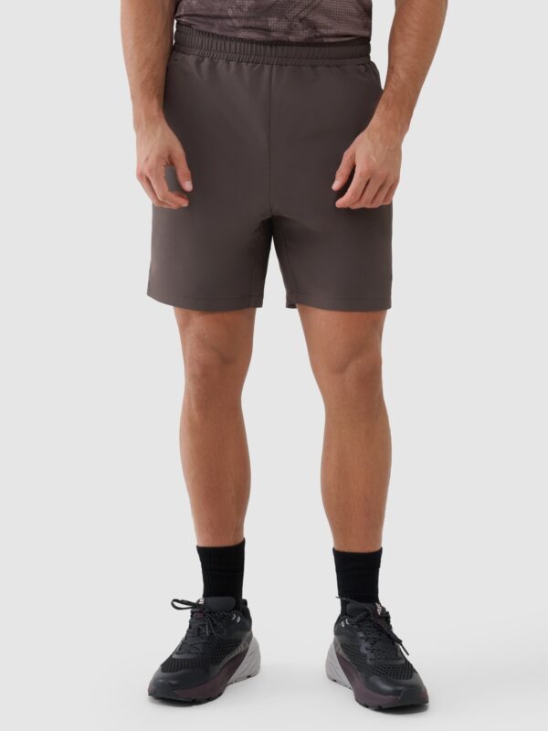 4F Spodenki treningowe szybkoschnące męskie - brązowe