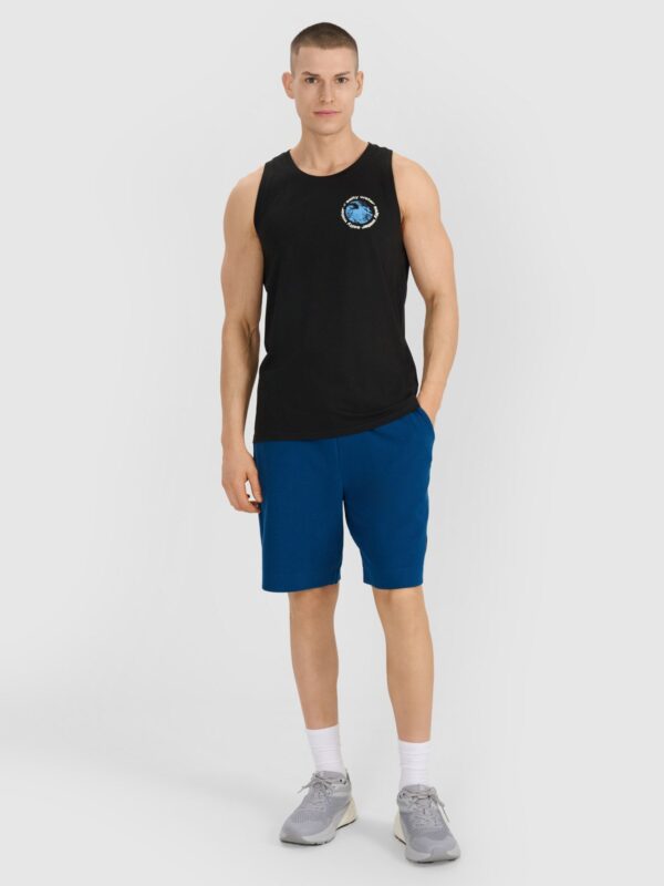 4F Tank top regular męski - czarny