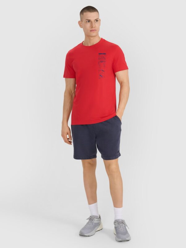 1c47854b21afd0ff6853001d401d9b0a19fd19a7 4F T-shirt regular z nadrukiem męski - czerwony