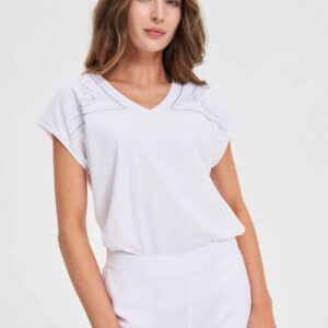 Bluzka z bawełny biała