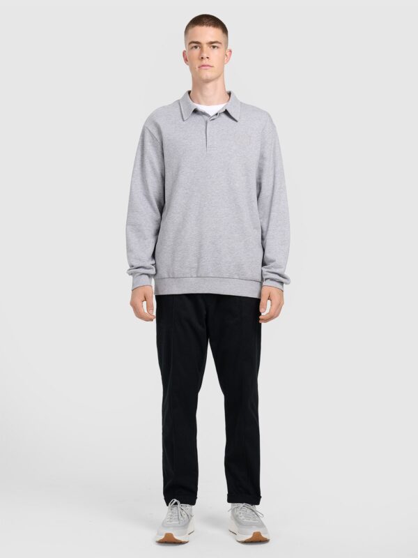 4F Bluza dresowa regular z kołnierzykiem męska - szara