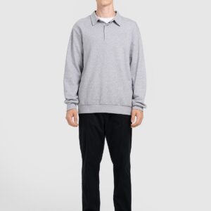 4F Bluza dresowa regular z kołnierzykiem męska - szara