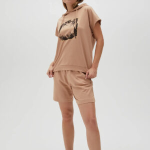 Bawełniane szorty beżowe