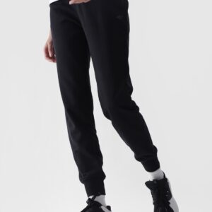 4F Spodnie dresowe joggery damskie - czarne