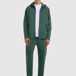 4F Bluza dresowa rozpinana z kapturem męska - zielona