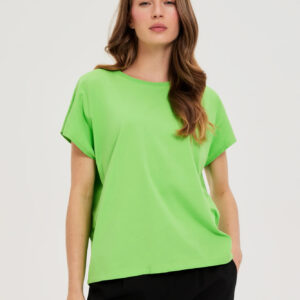 Gładka bluzka zielona